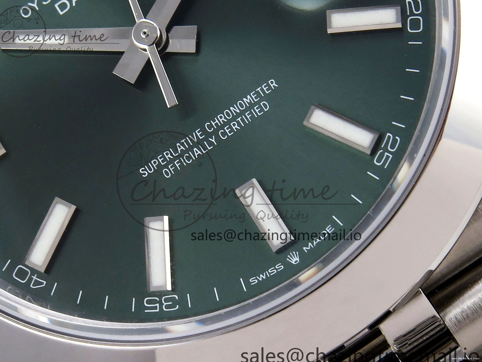 Best AAA Replica Sites 904L on VSF Dial DateJust FreshLook 1282 Edition 41 VS 126330 Green SS Jubilee Bracelet 1:1 Best 0115